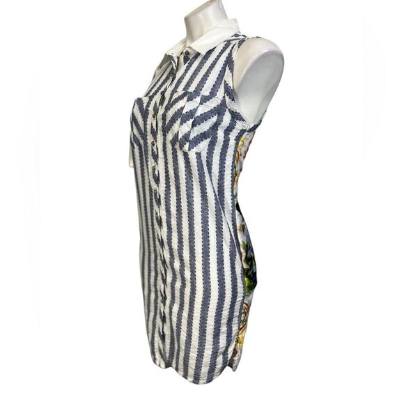 Anthropologie Blue and White Striped Tunic - Picture 3 of 6
